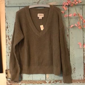 Pink Oversized Olive Green Sweater S